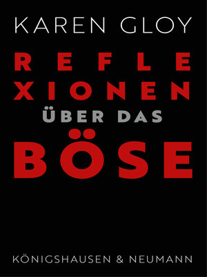 cover image of Reflexionen über das Böse